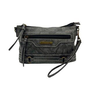 Stone Mountain Grey Smokey Faux Leather Crossbody Bag